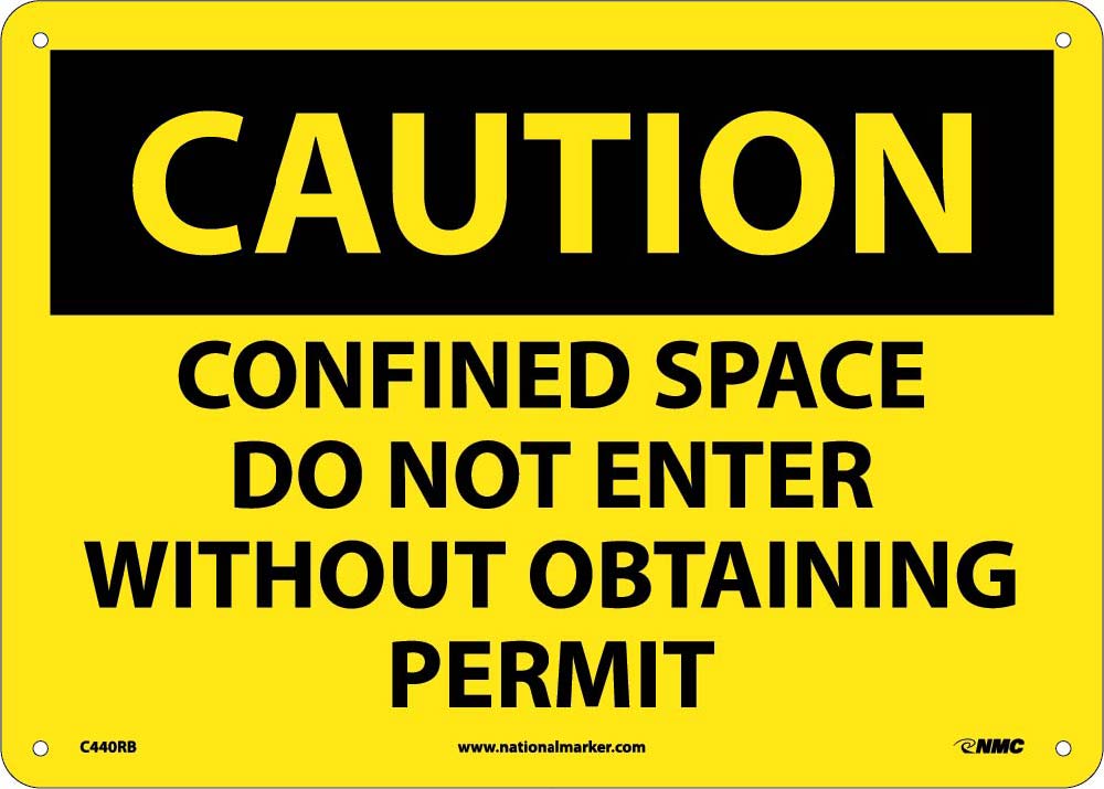Caution Confined Space Do Not Enter Sign-eSafety Supplies, Inc