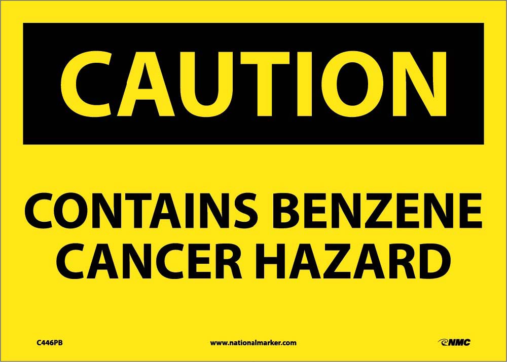 Contains Benzene Cancer Hazard Sign-eSafety Supplies, Inc