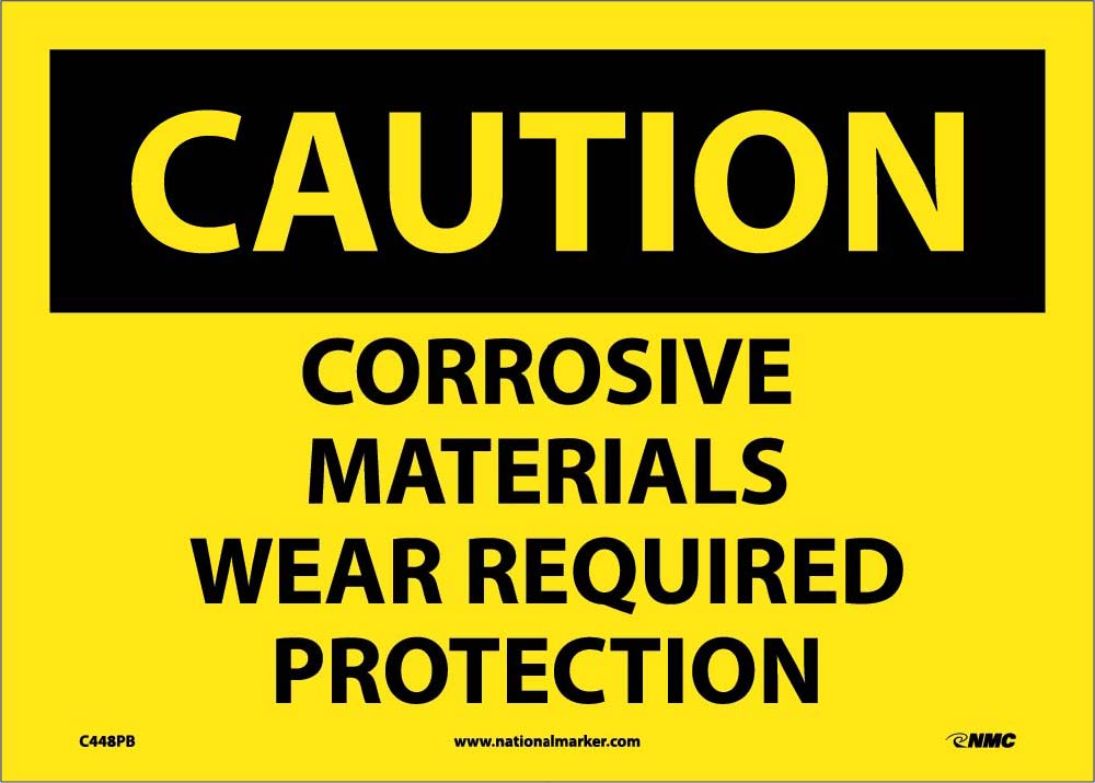 Corrosive Materials Wear Req.. Sign-eSafety Supplies, Inc