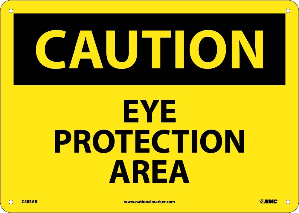 Caution Eye Protection Area Sign-eSafety Supplies, Inc