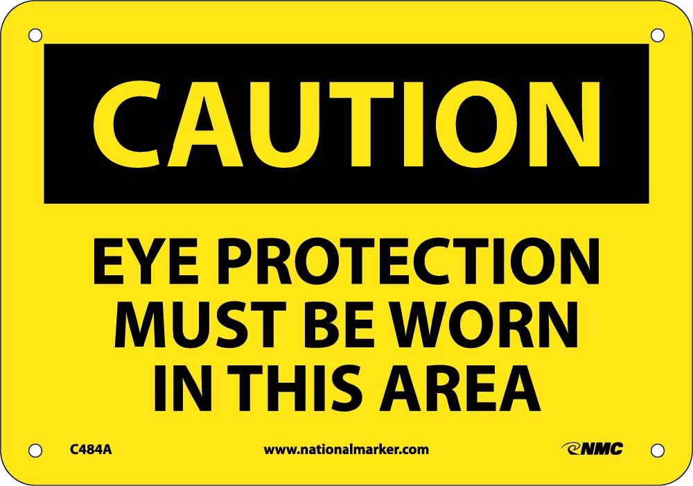 Caution Eye Protection Must Be Worn In This Area Sign-eSafety Supplies, Inc