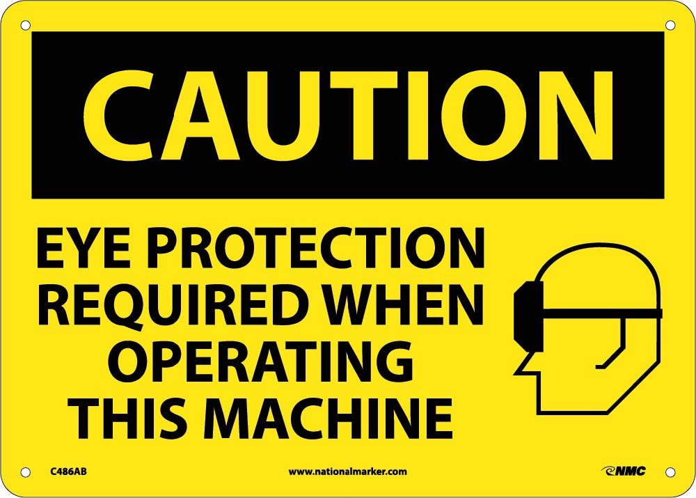 Caution Eye Protection Required Sign-eSafety Supplies, Inc