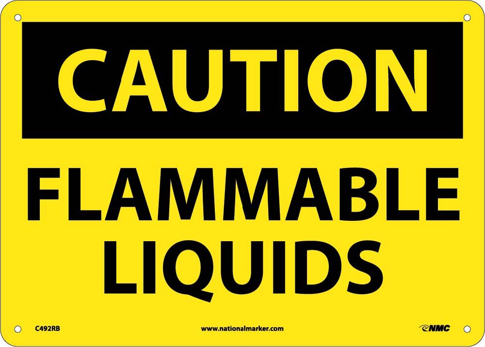 Caution Flammable Liquids Sign-eSafety Supplies, Inc