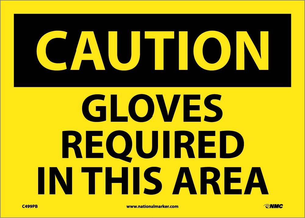 Gloves Required In This Area Sign-eSafety Supplies, Inc