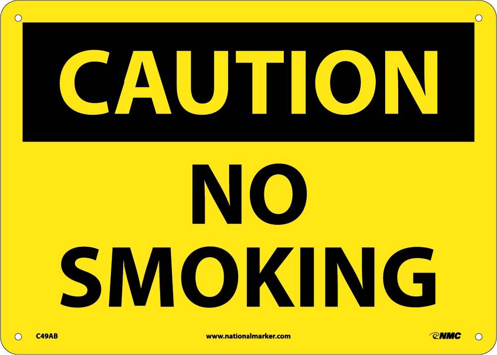 Caution No Smoking Sign-eSafety Supplies, Inc