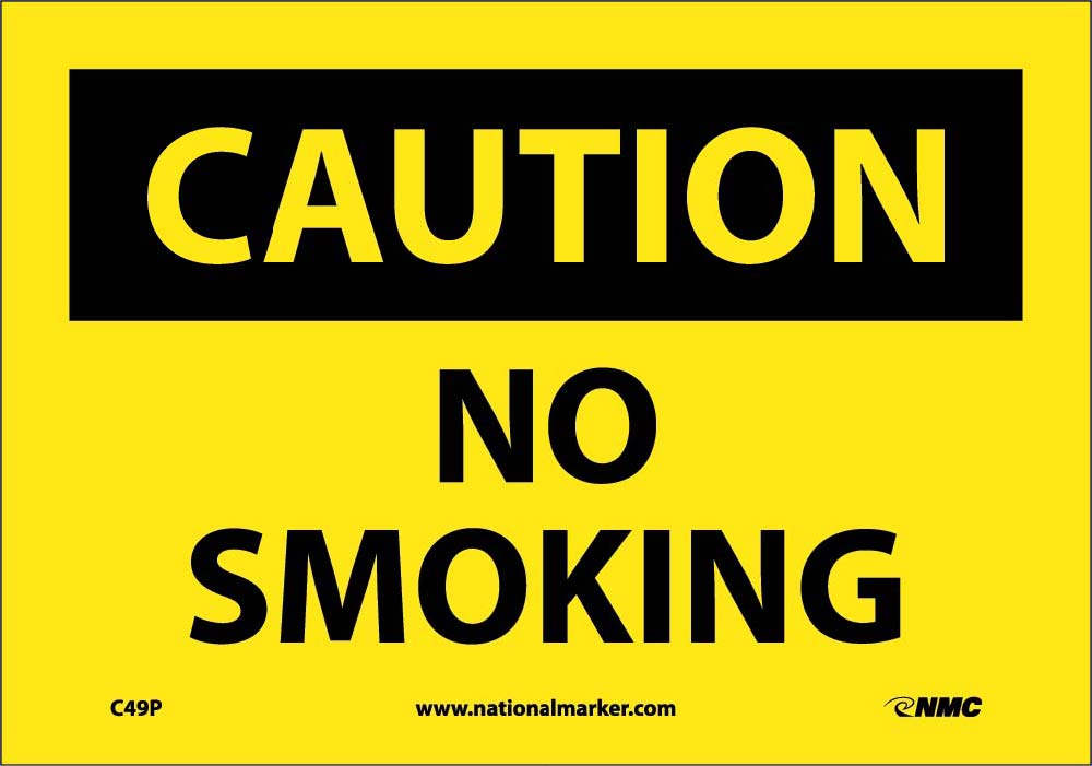 Caution No Smoking Sign-eSafety Supplies, Inc