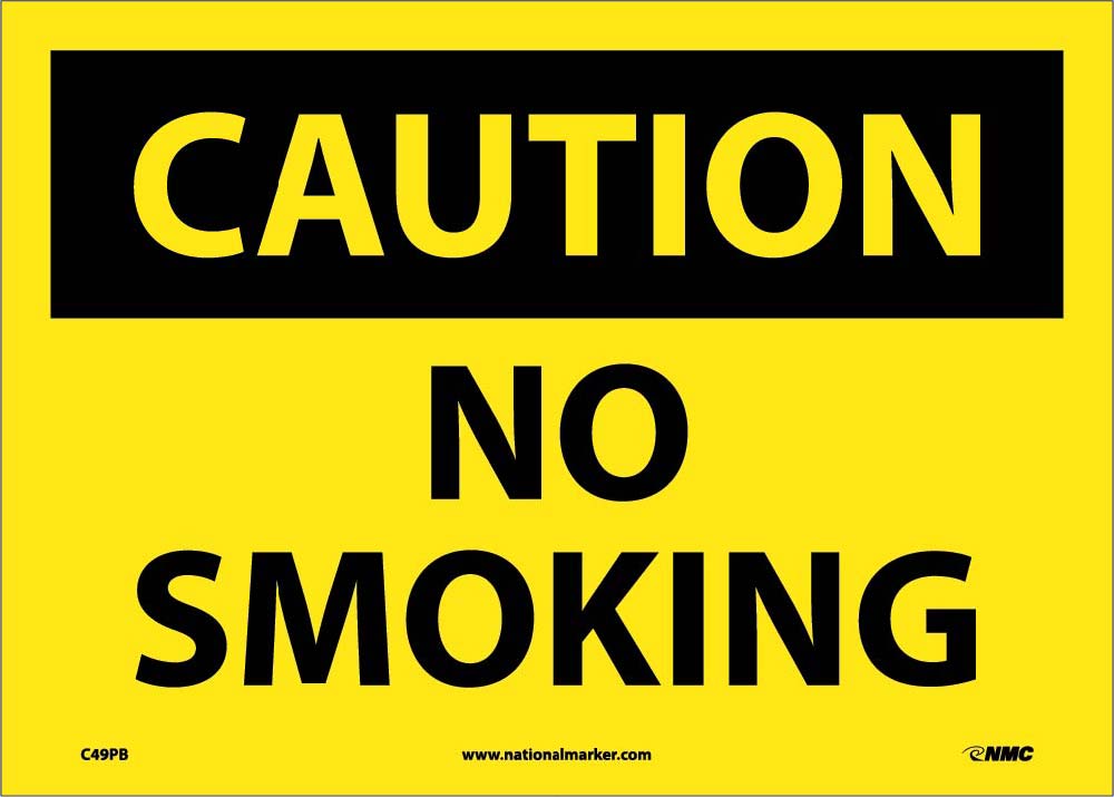 Caution No Smoking Sign-eSafety Supplies, Inc