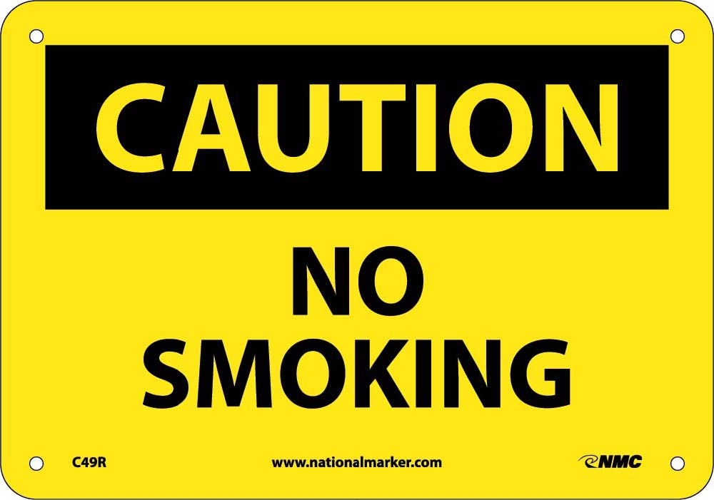 Caution No Smoking Sign-eSafety Supplies, Inc