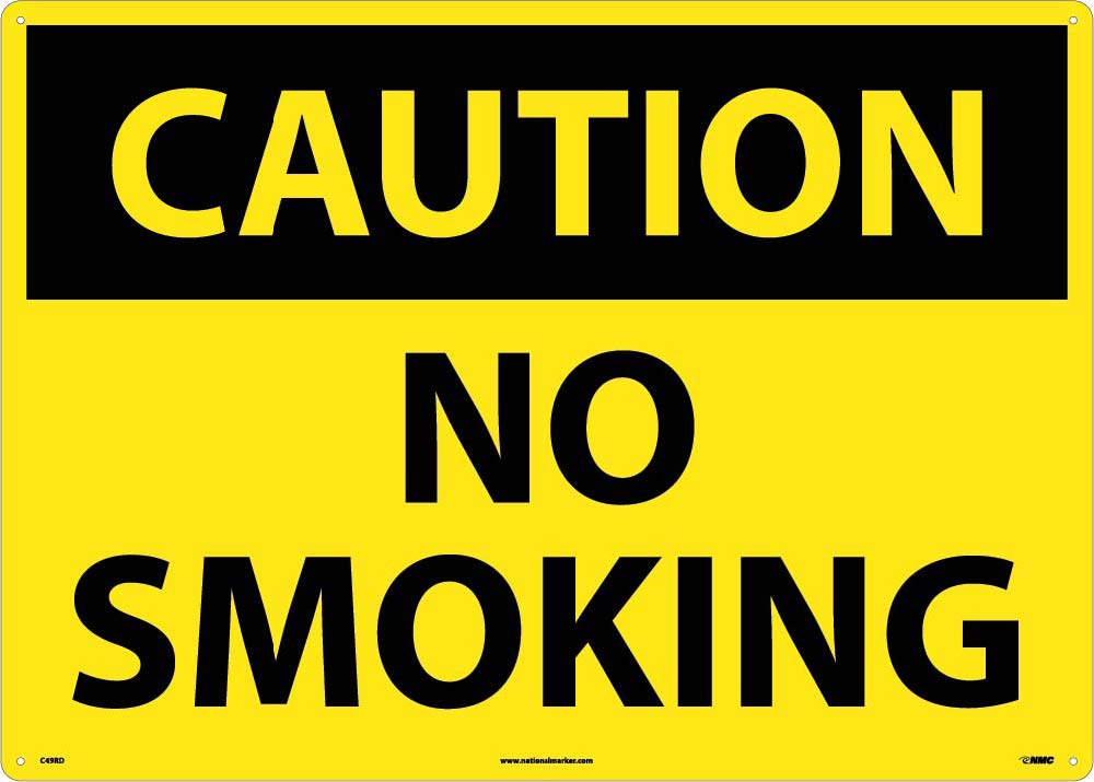 Large Format Caution No Smoking Sign-eSafety Supplies, Inc