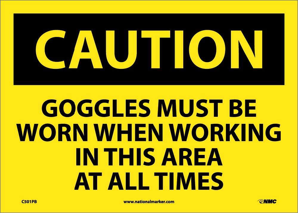 Caution Eye Protection Required Sign-eSafety Supplies, Inc
