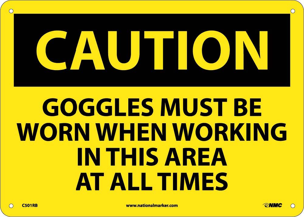 Caution Eye Protection Required Sign-eSafety Supplies, Inc