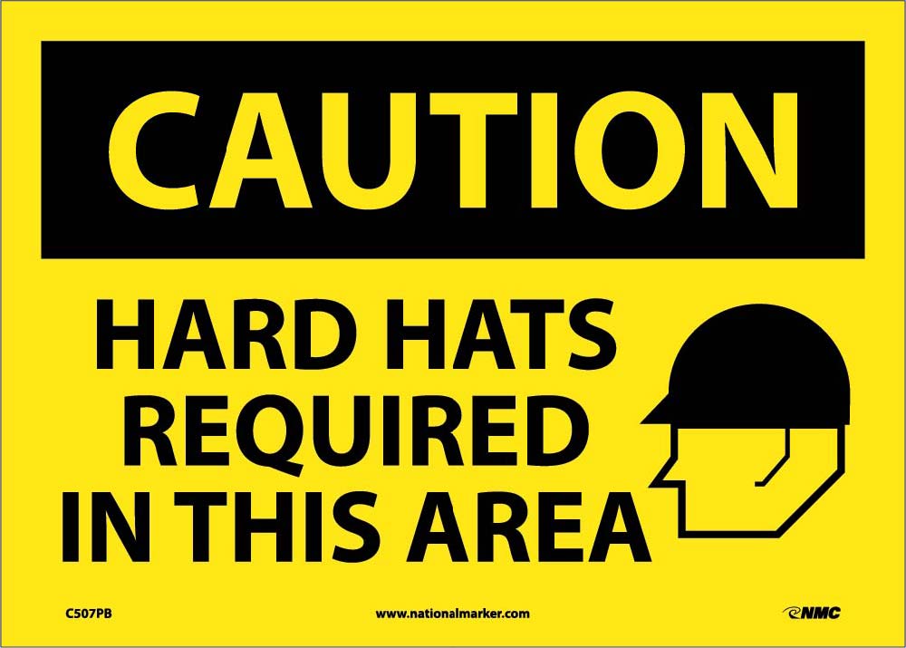 Caution Hard Hats Required In This Area Sign-eSafety Supplies, Inc