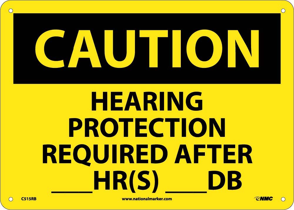 Caution Hearing Protection Required Sign-eSafety Supplies, Inc