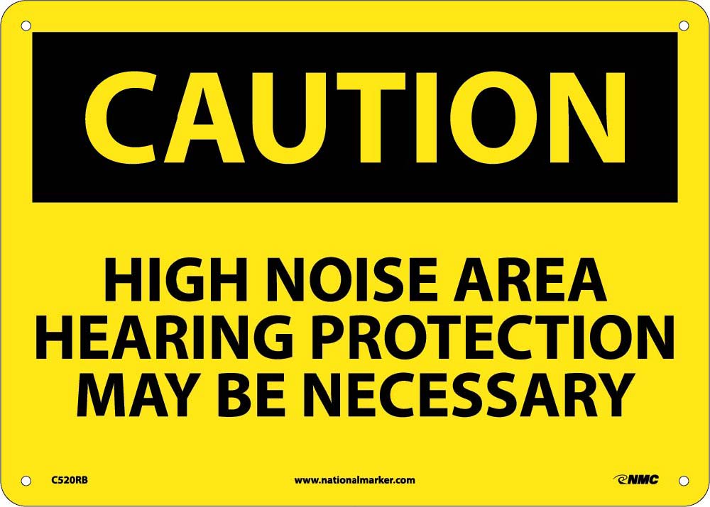 Caution High Noise Area Hearing Protection Sign-eSafety Supplies, Inc