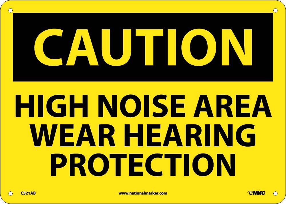 Caution High Noise Area Wear Hearing Protection Sign-eSafety Supplies, Inc