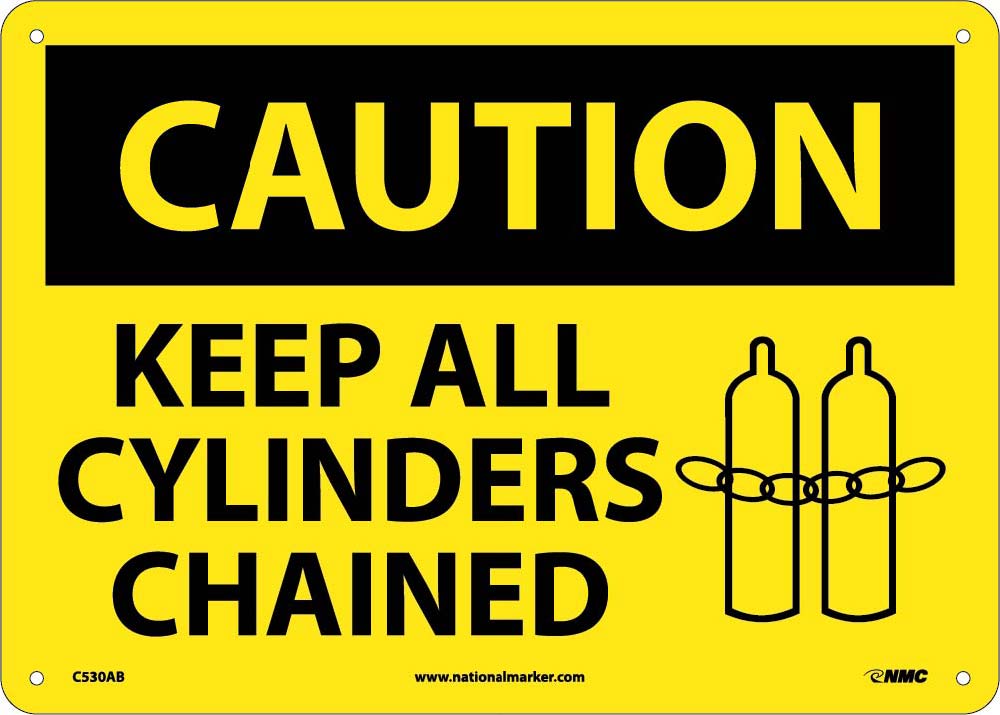 Caution Keep All Cylinders Chained Sign-eSafety Supplies, Inc