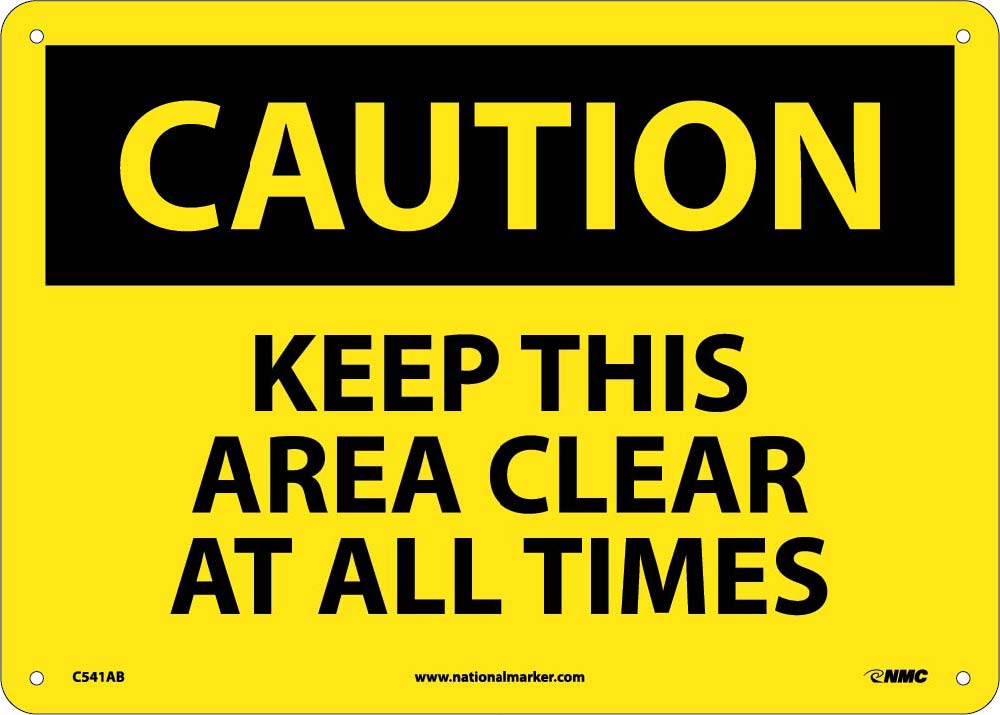 Keep This Area Clear At All Times Sign-eSafety Supplies, Inc