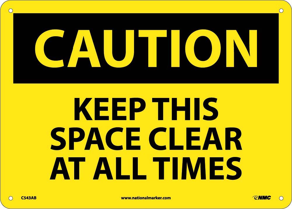 Keep This Space Clear At All Times Sign-eSafety Supplies, Inc