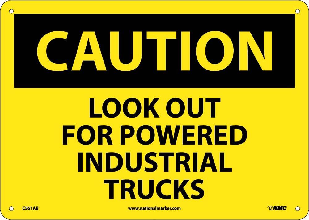 Caution Look Out For Trucks Sign-eSafety Supplies, Inc