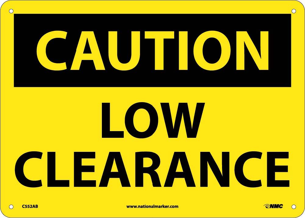 Caution Low Clearance Sign