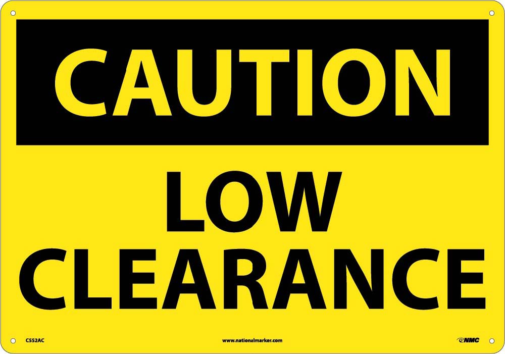 Large Format Caution Low Clearance Sign-eSafety Supplies, Inc