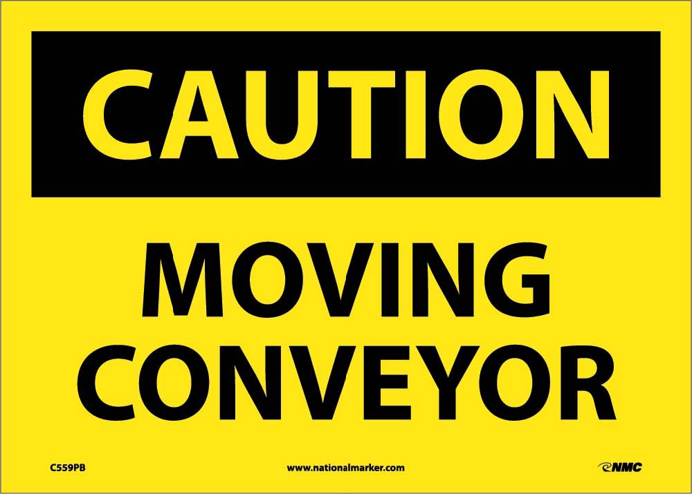 Caution Moving Conveyor Sign-eSafety Supplies, Inc
