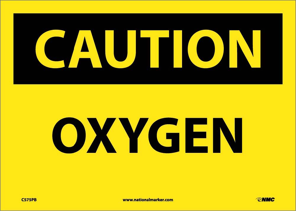 Caution Oxygen Sign-eSafety Supplies, Inc