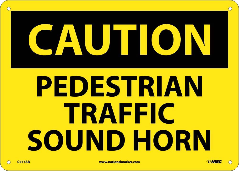 Pedestrian Traffic Sound Horn Sign-eSafety Supplies, Inc