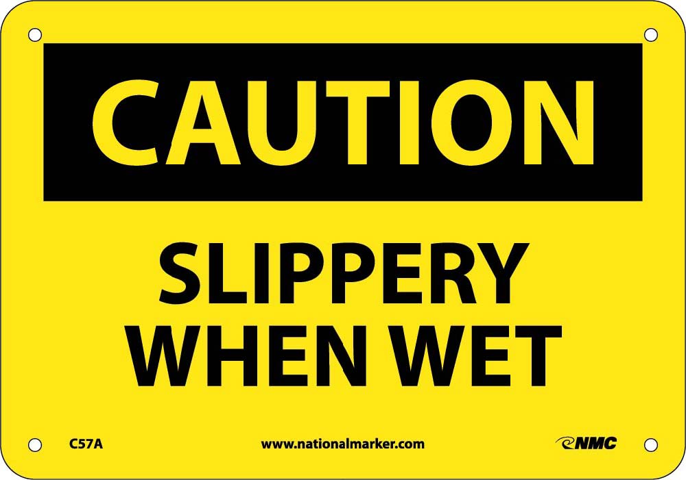 Caution Slippery When Wet Sign-eSafety Supplies, Inc