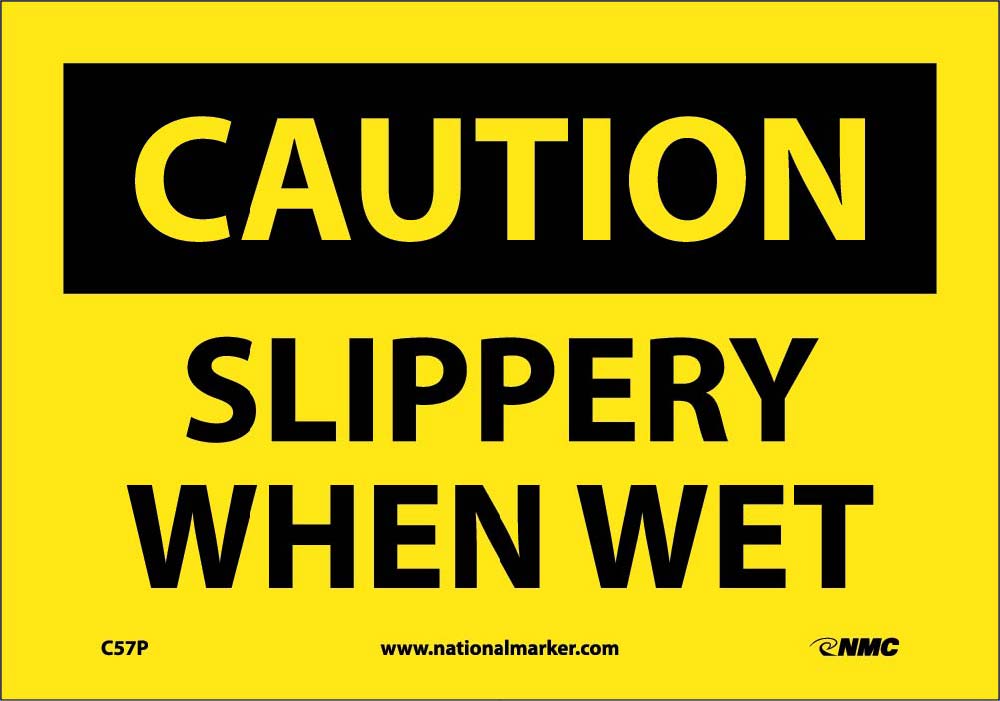 Caution Slippery When Wet Sign-eSafety Supplies, Inc