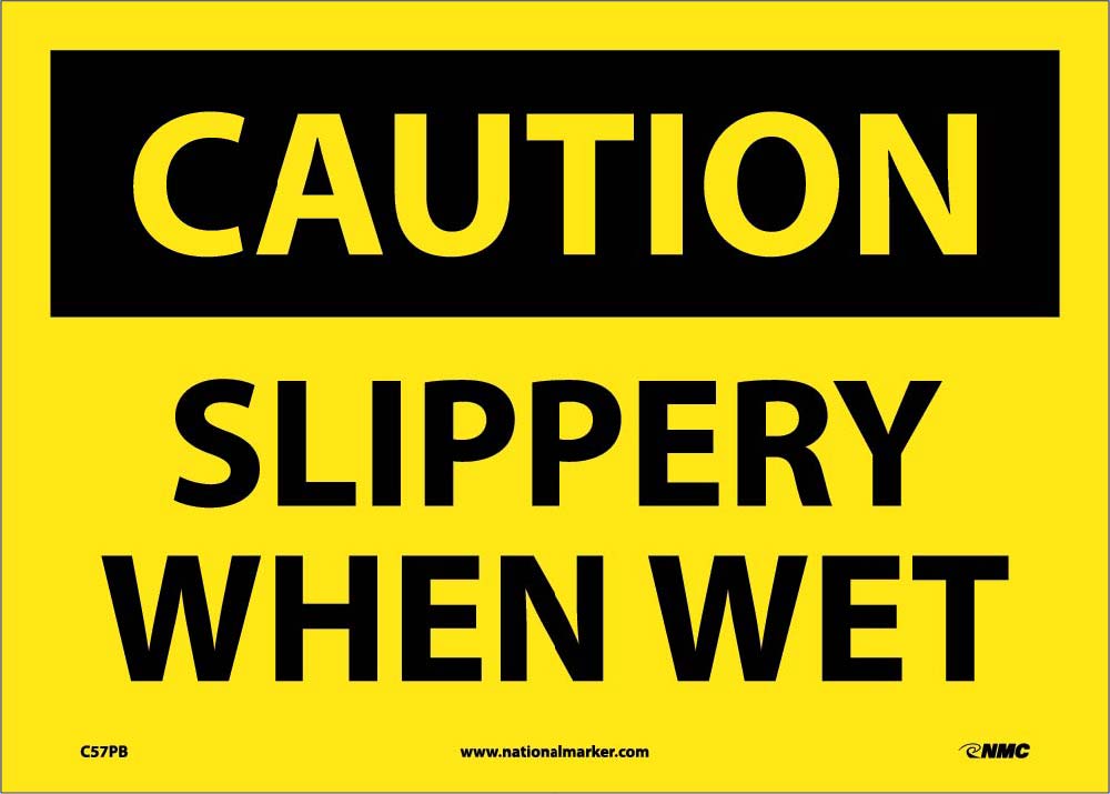 Caution Slippery When Wet Sign-eSafety Supplies, Inc