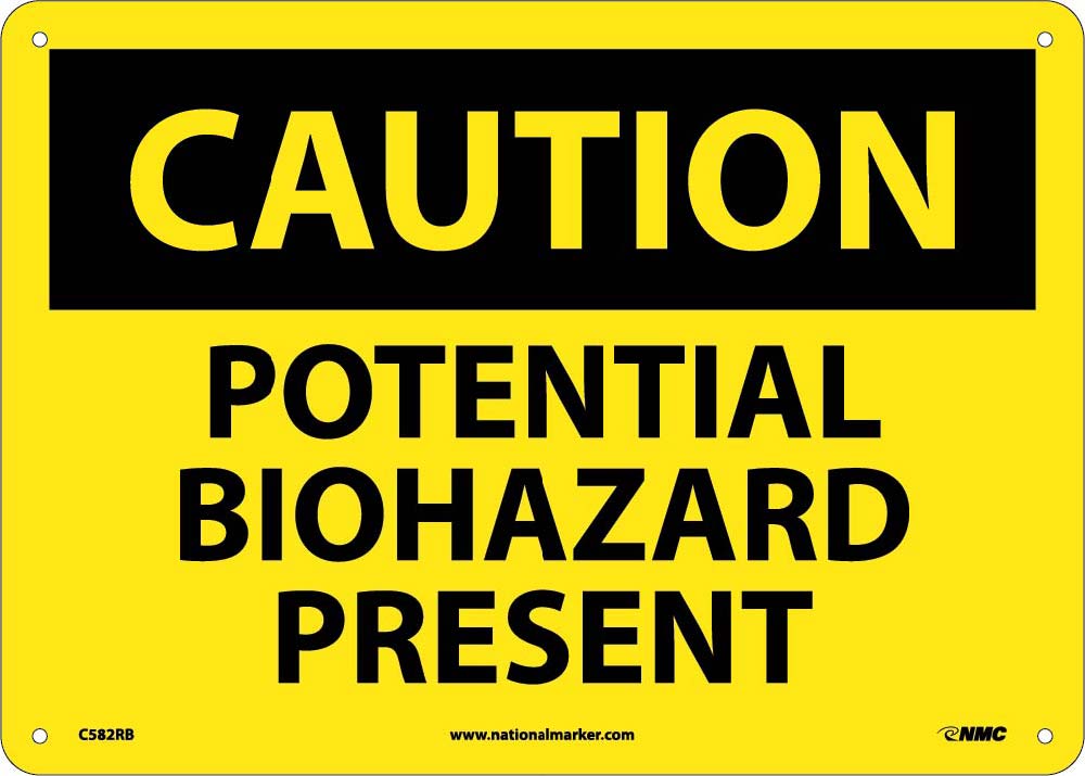 Caution Potential Biohazard Present Sign-eSafety Supplies, Inc