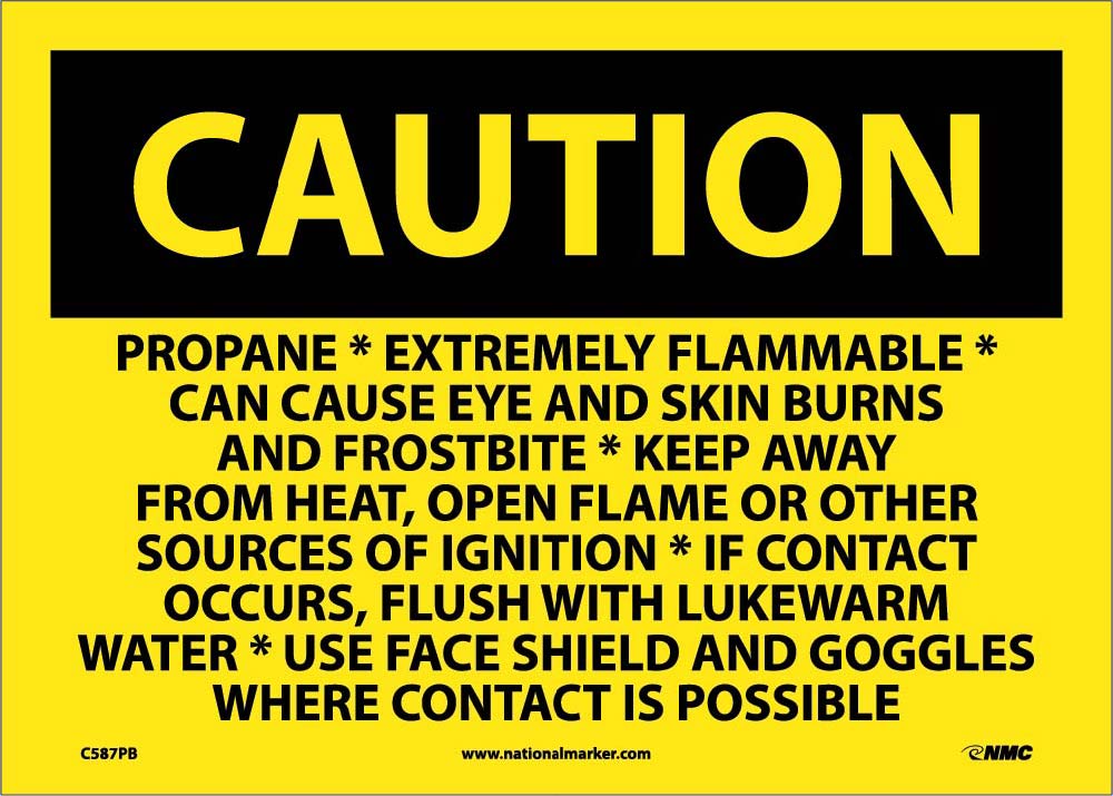 Caution Propane Extremely Flammable Sign