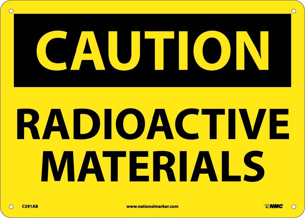 Caution Radioactive Materials Sign-eSafety Supplies, Inc