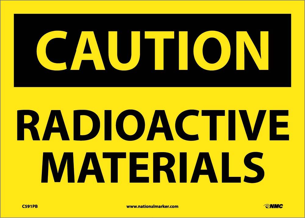 Caution Radioactive Materials Sign-eSafety Supplies, Inc