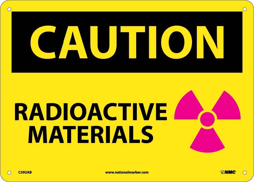 Caution Radioactive Materials Sign-eSafety Supplies, Inc