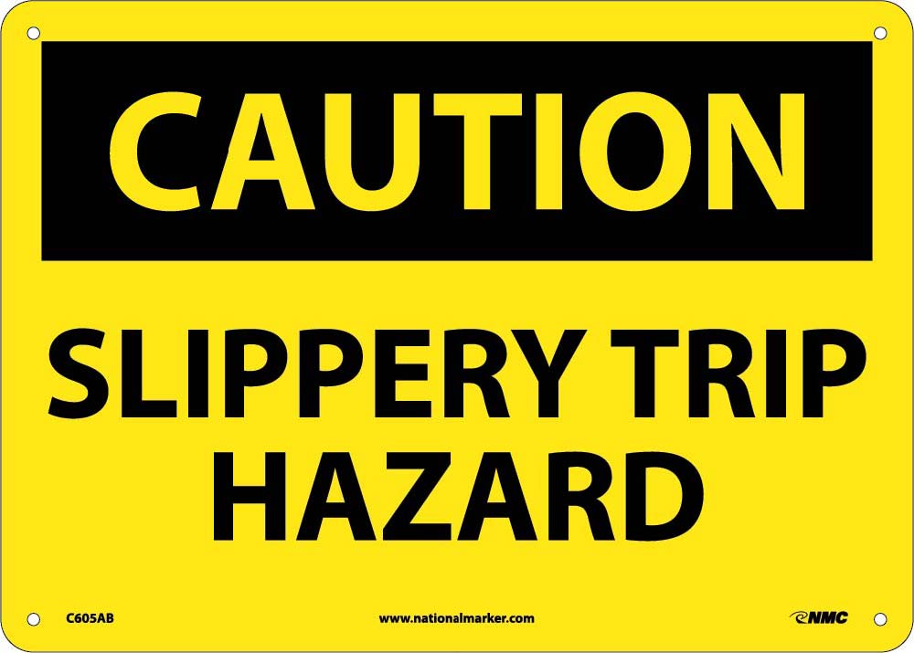 Caution Slippery Trip Hazard Sign-eSafety Supplies, Inc