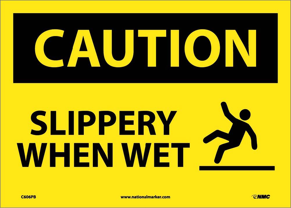 Caution Slippery When Wet Sign-eSafety Supplies, Inc