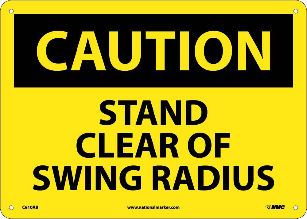 Stand Clear Of Swing Radius Sign-eSafety Supplies, Inc