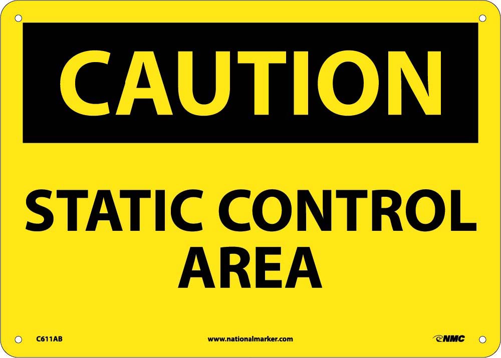 Caution Static Control Area Sign-eSafety Supplies, Inc