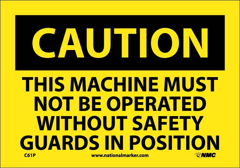 Caution Machine Safety Sign-eSafety Supplies, Inc