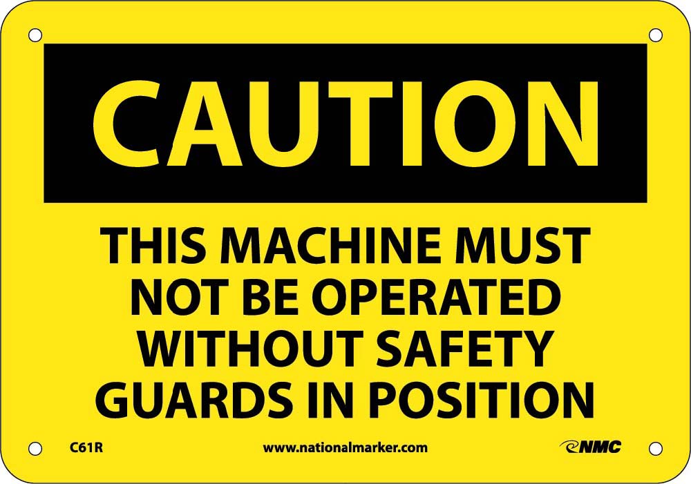 Caution Machine Safety Sign-eSafety Supplies, Inc