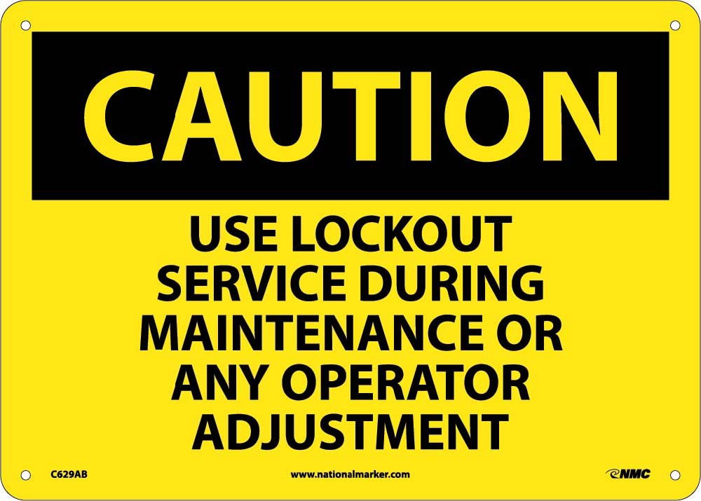 Caution Use Lockout Service Sign-eSafety Supplies, Inc