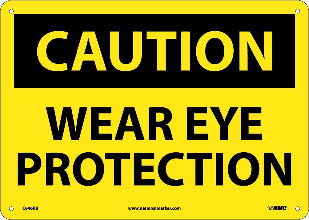 Caution Wear Eye Protection Sign-eSafety Supplies, Inc