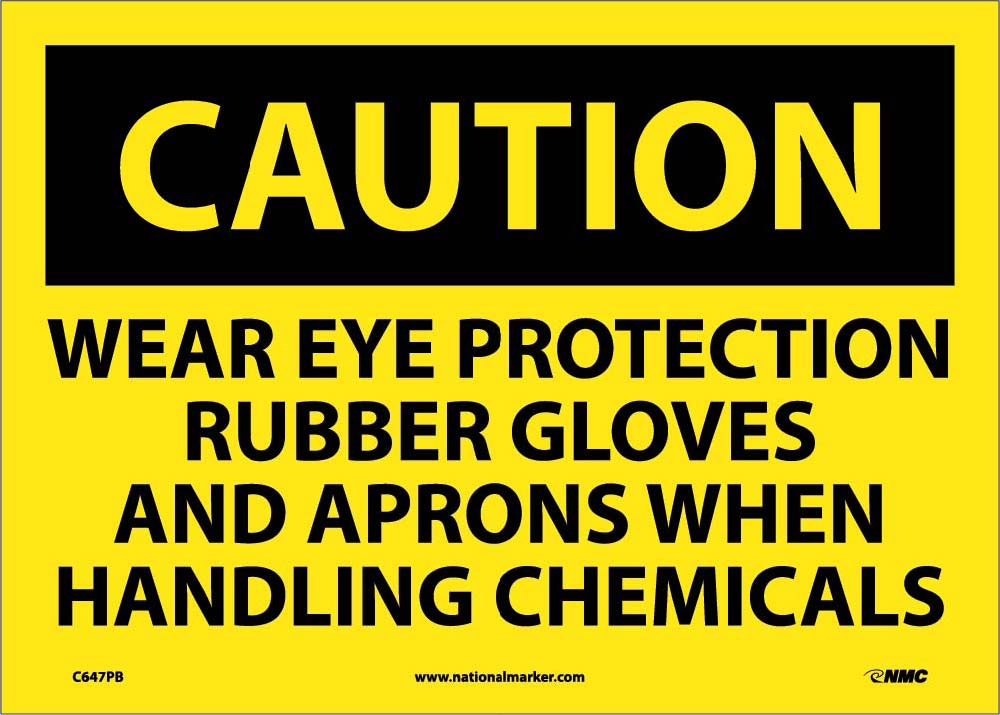 Caution Wear Ppe When Handling Chemicals Sign-eSafety Supplies, Inc