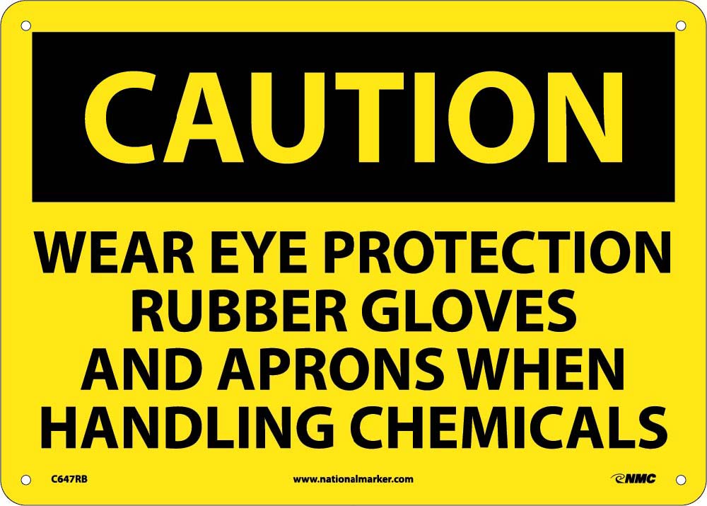 Caution Wear Ppe When Handling Chemicals Sign-eSafety Supplies, Inc
