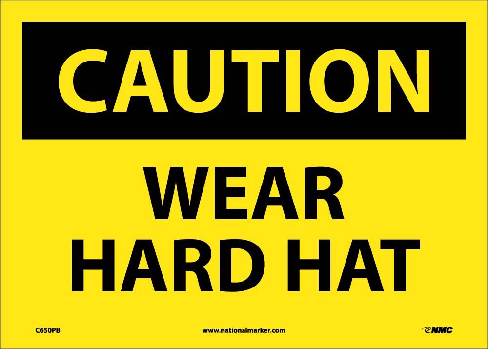 Caution Wear Hard Hat Sign-eSafety Supplies, Inc