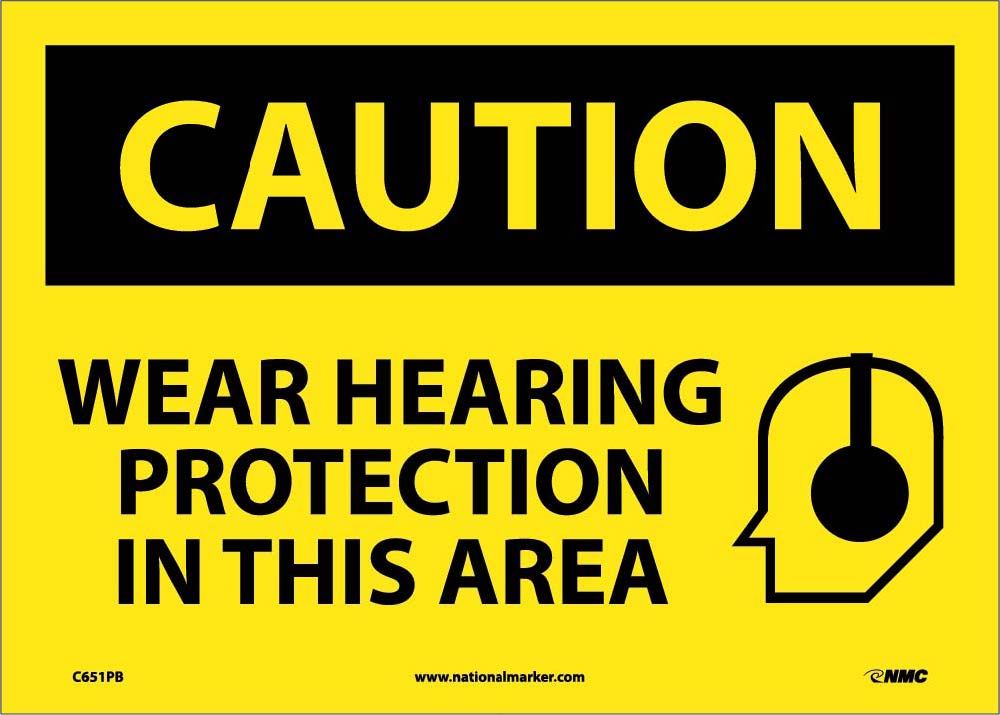 Caution Wear Hearing Protection In This Area Sign-eSafety Supplies, Inc