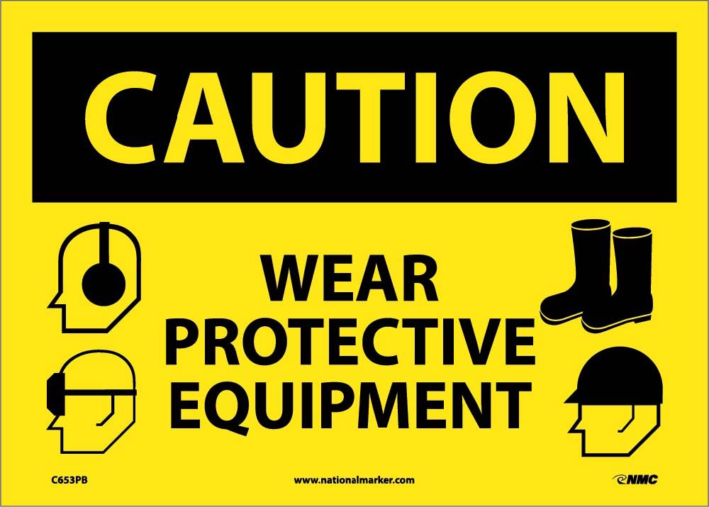 Caution Wear Protective Equipment Sign-eSafety Supplies, Inc