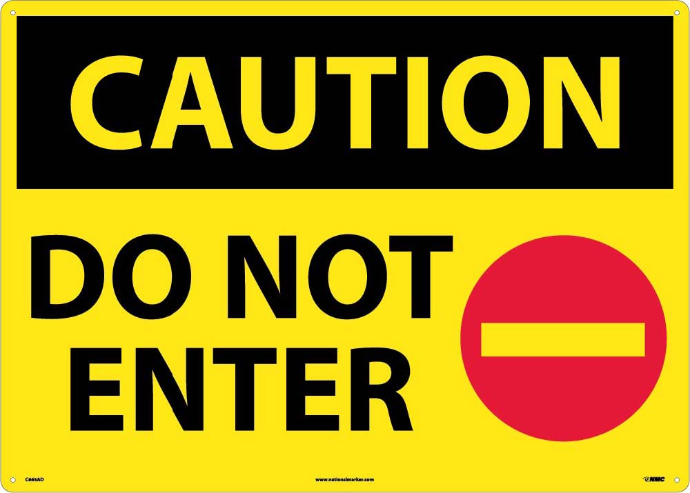 Large Format Caution Do Not Enter Sign-eSafety Supplies, Inc